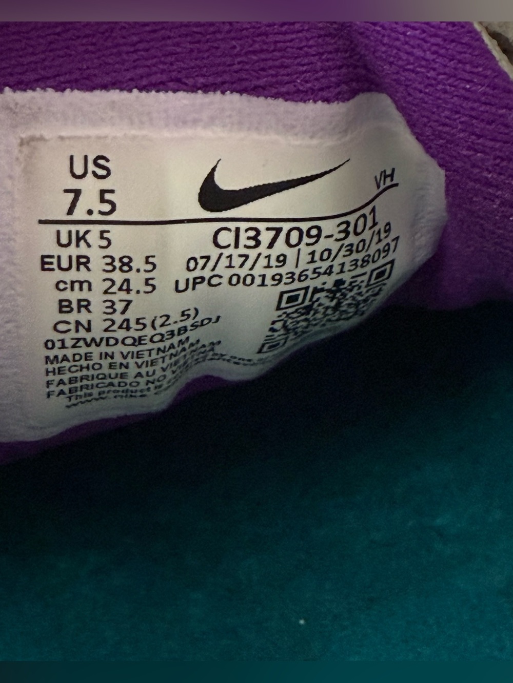 Nike Air Max 98 Teal Purple - Picture 10 of 10